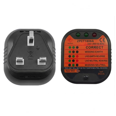 HardwareCity ZPCT 1806A SOCKET TESTER UK PLUG WITH RCD TEST 250V